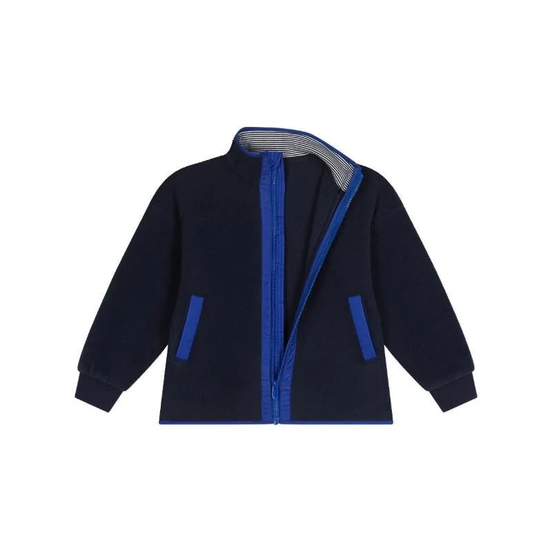 Petit Bateau Boy'S Daytime Fleece Jacket With A Zip